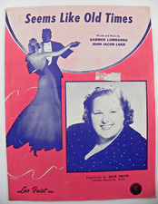 "Seems Like Old Times" 1946 Sheet Music ~ Kate Smith Photo