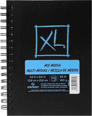Canson Mix Media Book XL Black 5 X 8 Inches
