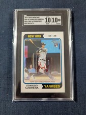 2023 Topps Heritage Oswaldo Cabrera RC Real One Red Autograph 54/74 SGC 10/10