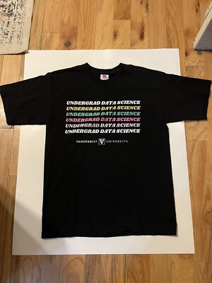 NEW Vintage Vanderbilt Undergrad Data Science T Shirt Medium M Made USA 80s 90s