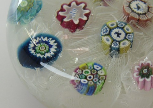 Boxed Ltd Ed Perthshire PP11 1975 Spaced Millefiori on Lace Paperweight - 2 5/8" - Picture 8 of 20
