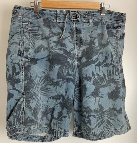 Fat Face Blue Floral Board Shorts W36 Lined Swim Swimming Beach