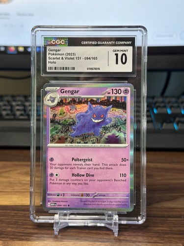 Gengar 094/165 Sv: Scarlet & Violet 151 Holo CGC 10 - Komiya art