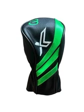 *NEW* XXIO X BLACK 3 WOOD HEADCOVER-BLACK/GREEN #000
