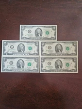Lot of 5 2013 $2 Star Notes New York San Francisco Consec. UNC/GEM