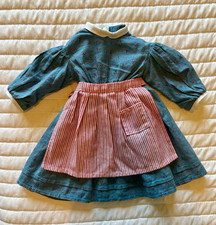 Pleasant Company Kirsten Blue Meet Dress w/ Apron 1991 Hungary GUC