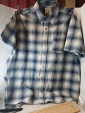 Men's Red Head Plaid Short Sleeve Button Down Shirt Size:XL