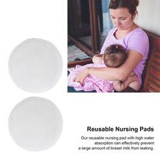 2pcs Breastfeeding Nipple Pads Bamboo Fiber Reusable Nursing Pads for Maternity