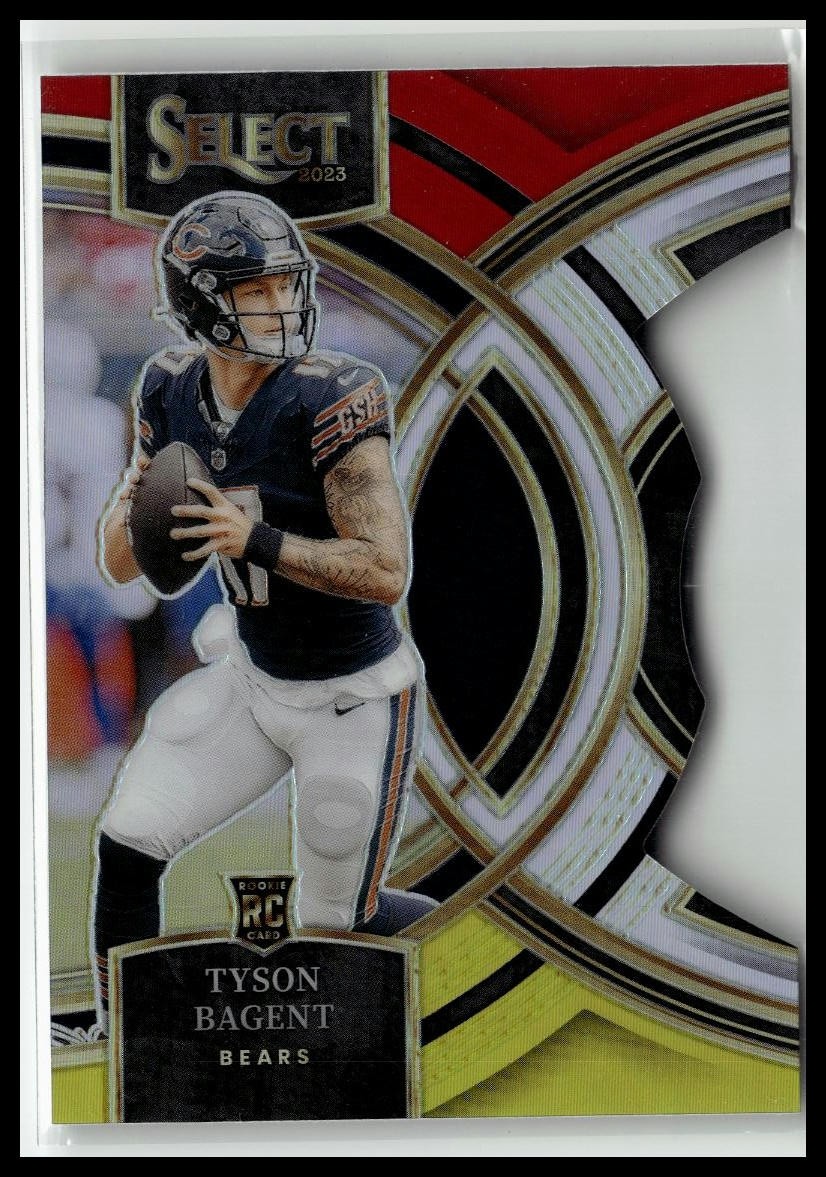 2023 Panini Select #123 Tyson Bagent Red and Yellow Prizms Die Cuts