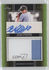 2019 Leaf Perfect Game National Showcase 21/25 Alex Santos Patch Auto ni4