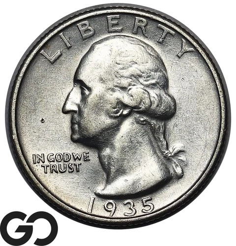 1935-S Washington Quarter, Choice AU++