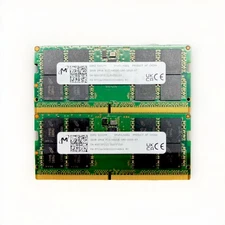 Micron 64GB (32GBx2) DDR5 PC5-4800B-SB0-1010-XT Laptop SODIMM RAM 32 GB EACH