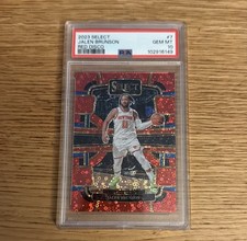 Jalen Brunson 2023 Select Red Disco /49 PSA 10, JERSEY NUMBERED 11/49 