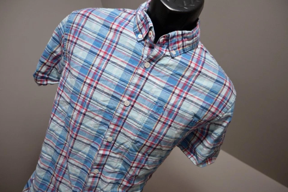Penguin MunsingWear Dress Shirt Classic Fit Short Sleeve Plaid Mens Sz Large - Image 4 of 4