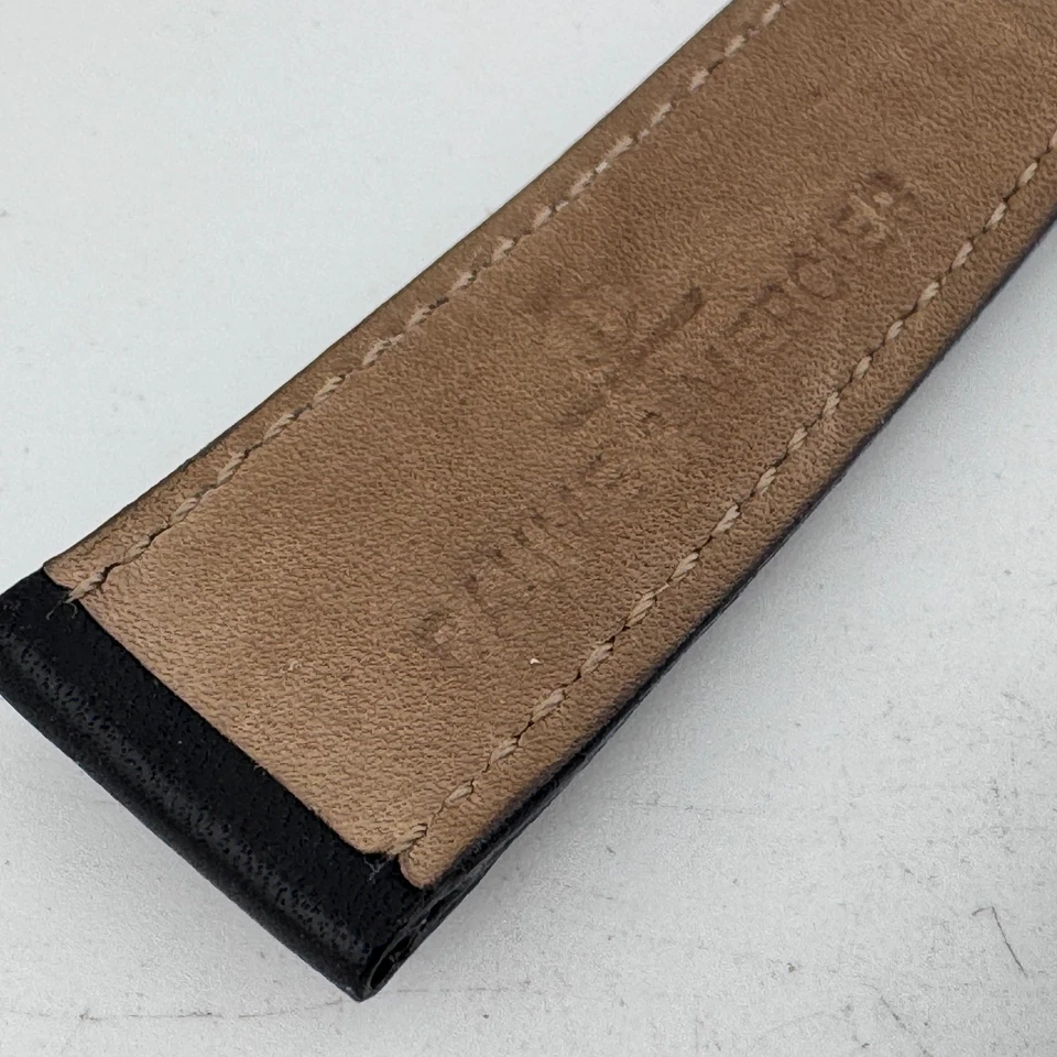 Original Baume &Mercier Genuine Leather Watch Band Strap~Black~18mm~Silver Clasp - Image 4 of 4