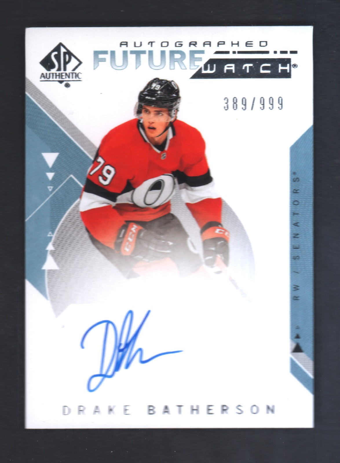 2018-19 UD SP Authentic FWA Future Watch Autograph #218 Drake Batherson /999
