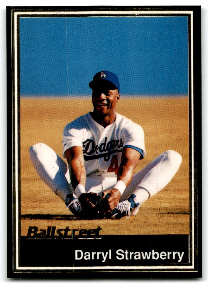 1991 BALLSTREET DARRYL STRAWBERRY LOS ANGELES DODGERS #25