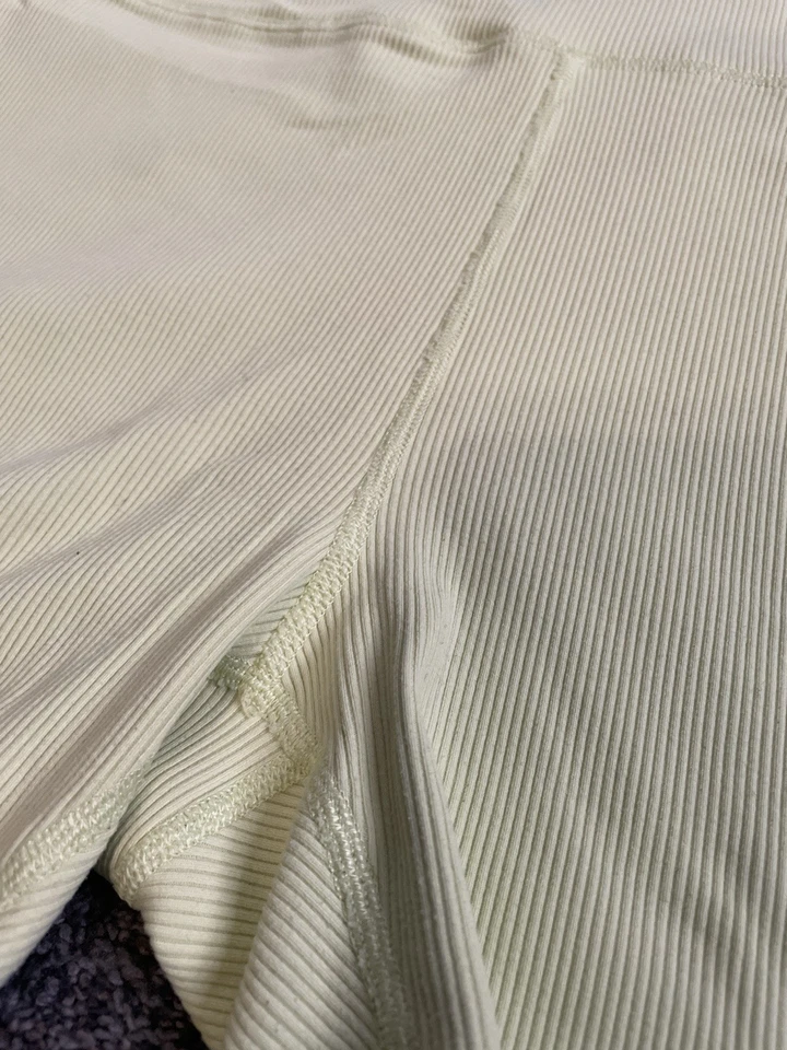 Offline By Aerie Neon Green Ribbed 3” Shorties Size XL - Image 2 of 4