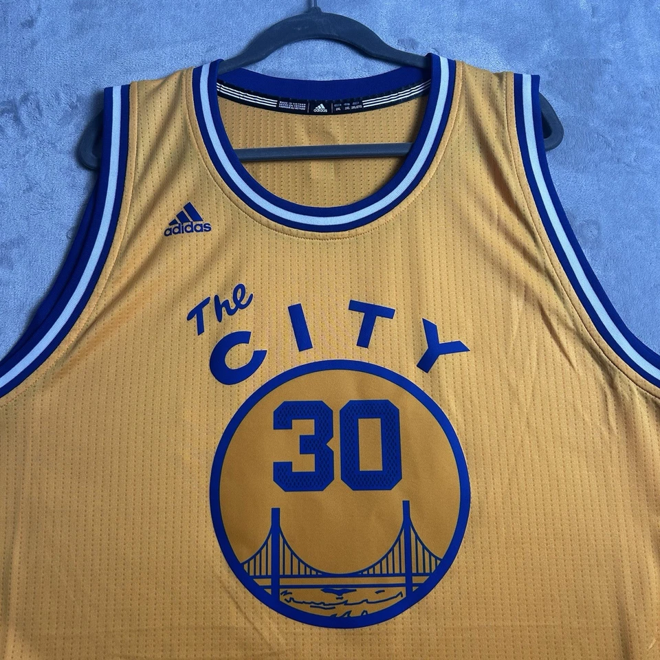 Camiseta Stephen Curry Golden State Warriors Para Hombre 2XL The City Adidas HWC Retro Foto 2 de 4