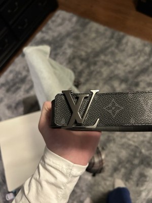 Louis Vuitton Ceinture Anagram Belt Leather Noir Black Silver Louis Vuitton Leather Black Belts for Women for sale | eBay main image 3
