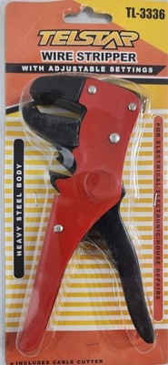 Adjustable Wire Stripper Heavy Steel with Cable Cutter for Electrical Work
