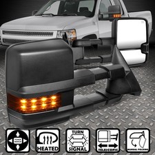 For 99-02 Chevy Silverado Gmc Sierra Power Heatedled Turn Signal Towing Mirror