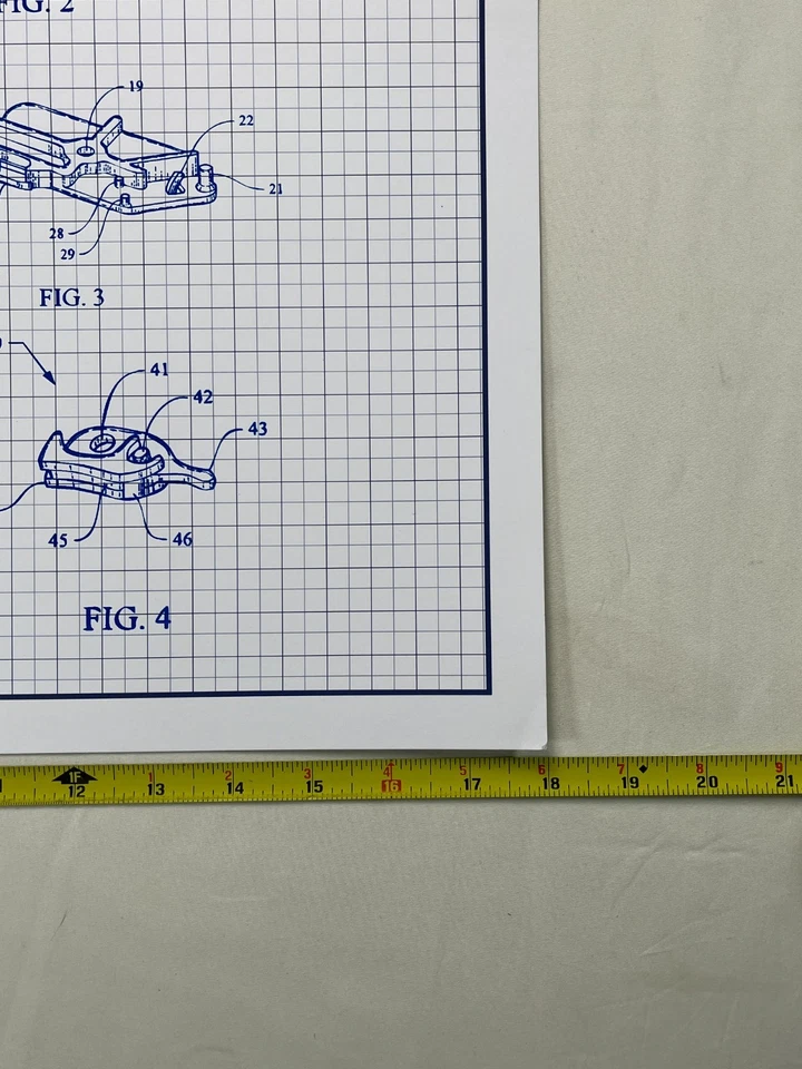 Vintage SAE MAGNETICS Hard Disk Drive US Patent Poster - Blueprint Wall Art - Image 2 of 3