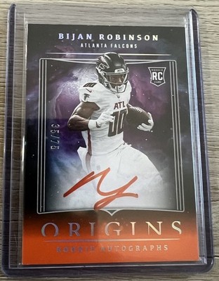 2023 Panini Origins Rookie Autographs Orange #RABIR Bijan Robinson 35/75 RC Auto