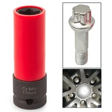 1pcs Wheel Lock Nut Removal Socket Wrench For Mercedes S Series W221 Tyre 17mm