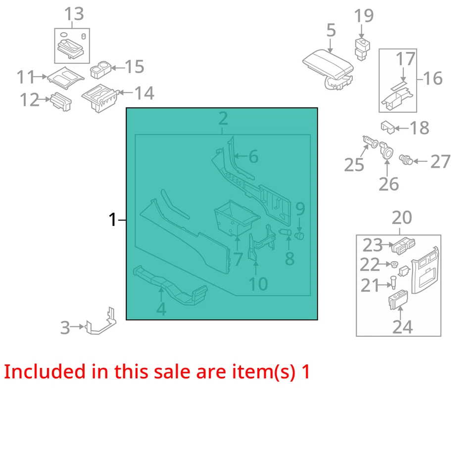 Consola piso delantero con sistema de audio Bose compatible 06-07 INFINITI M35 835573 Foto 2 de 4