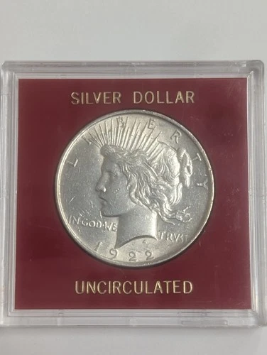 NO RESERVE Uncirculated 1922-P Philadelphia Minted Silver Peace ✌️ Dollar $1