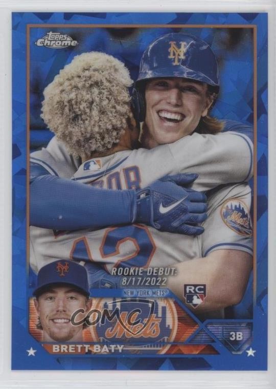 2023 Topps Chrome Update Sapphire Edition Debut Brett Baty Rookie RC 1a7z
