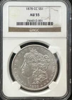 1878-CC Morgan Dollar NGC AU55 CARSON CITY!