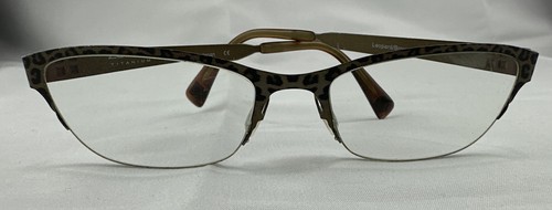 ZERO G TITANIUM CROWN HEIGHTS Brown Leopard Half Rim 55-17-135 Eyeglasses Frame - Picture 13 of 13
