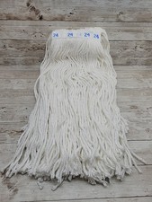 Mop Head Replacement Cotton Blend 24 oz Lot of 5 Straight End wet Mop Head