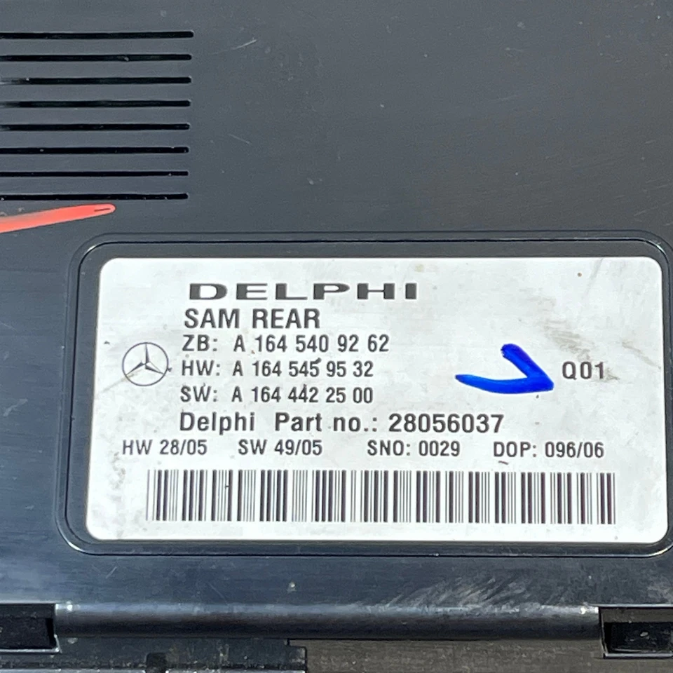 MERCEDES BENZ R350 GL450 ML350 DELPHI MÓDULO DE ADQUISICIÓN DE SEÑAL SAM trasero OEM  Foto 2 de 4