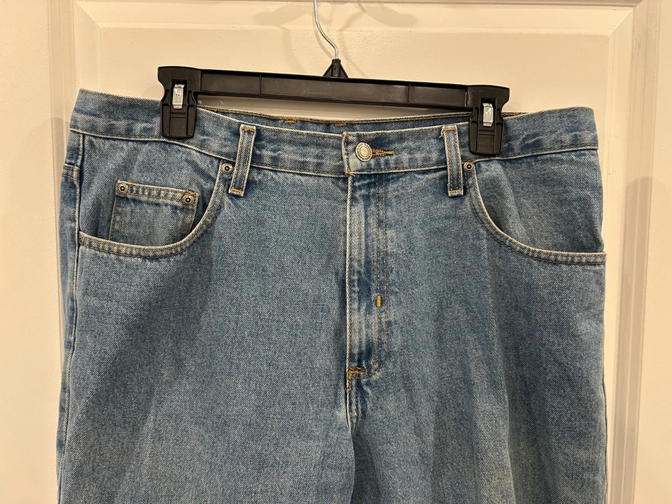 Vintage Members Mark Mens Denim Light Washed Blue Jeans Size 34x31.5 - Image 2 of 4