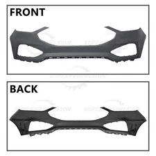 Front Bumper Cover Fit For 2019-2024 Ford Edge Without Park Assist Holes Primed