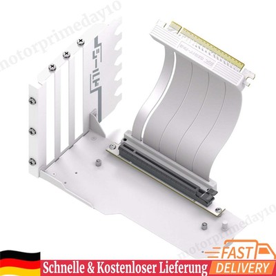 Vertikale GPU-Montagehalterung mit 15 cm PCI-E 4.0 X16 Riser-Kabel (weiß, kein L