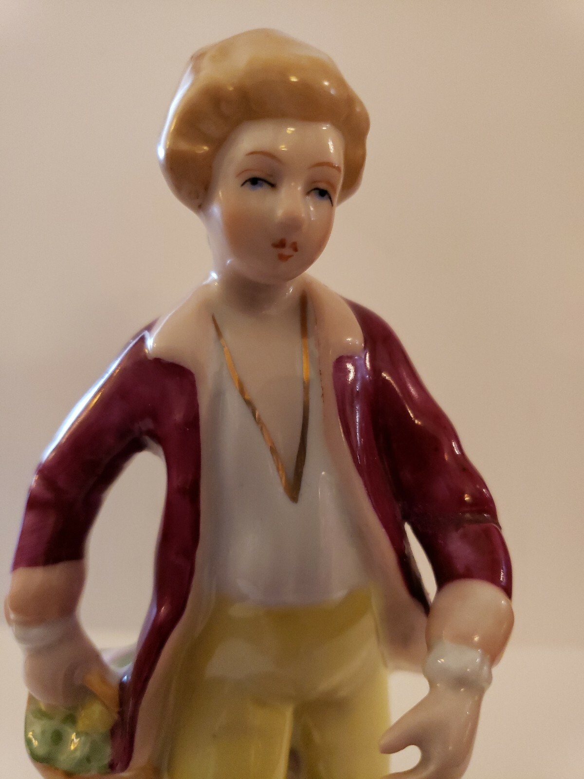 Porcelain German Figurine Male Vintage GDR Blue Crown 1877 eBay