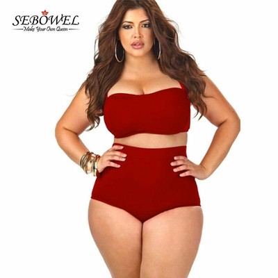plus size high waisted bikini