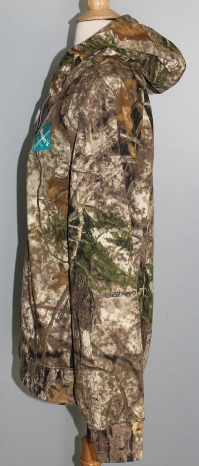 New CABELA'S Ladies Hoodie ZONZ Woodlands Camo S M L Women's Hooded Sweatshirt - Image 3 of 4