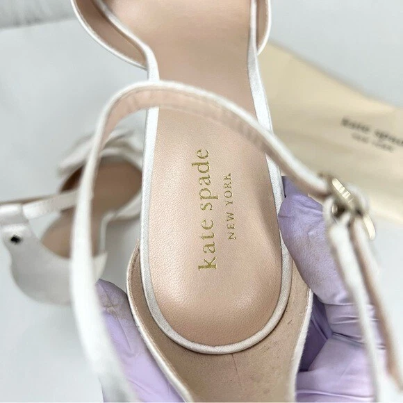 sandali da sera kate spade new york donna sposa fiocco avorio raso taglia 8B