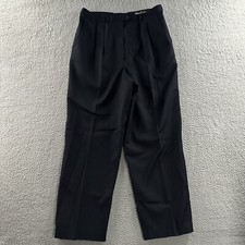 Giorgio Sant Angelo Womens Pants Blue Size 16 Dress Pant High Rise Pleated Wool