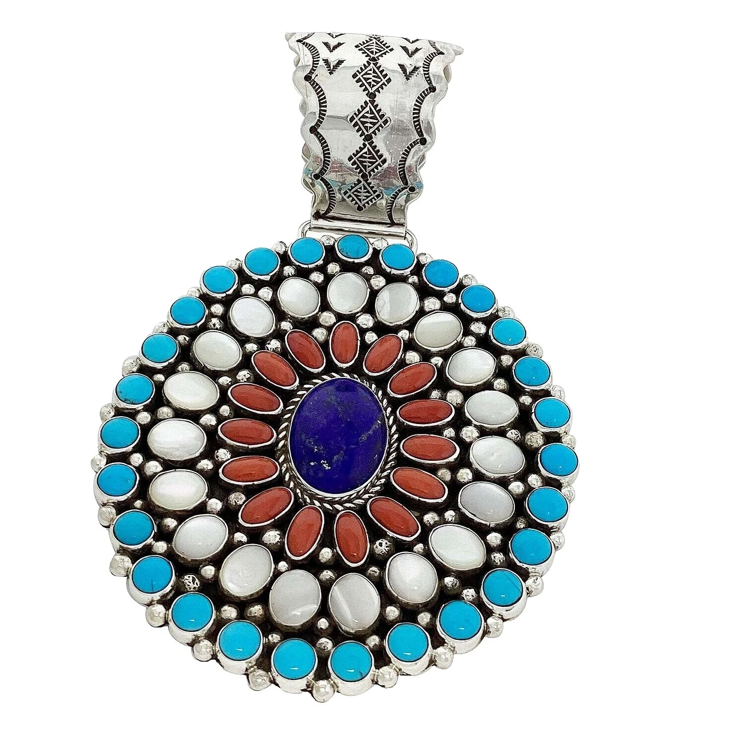 Cubierta de la turquesa plata esterlina Collares y colgantes hechos a mano