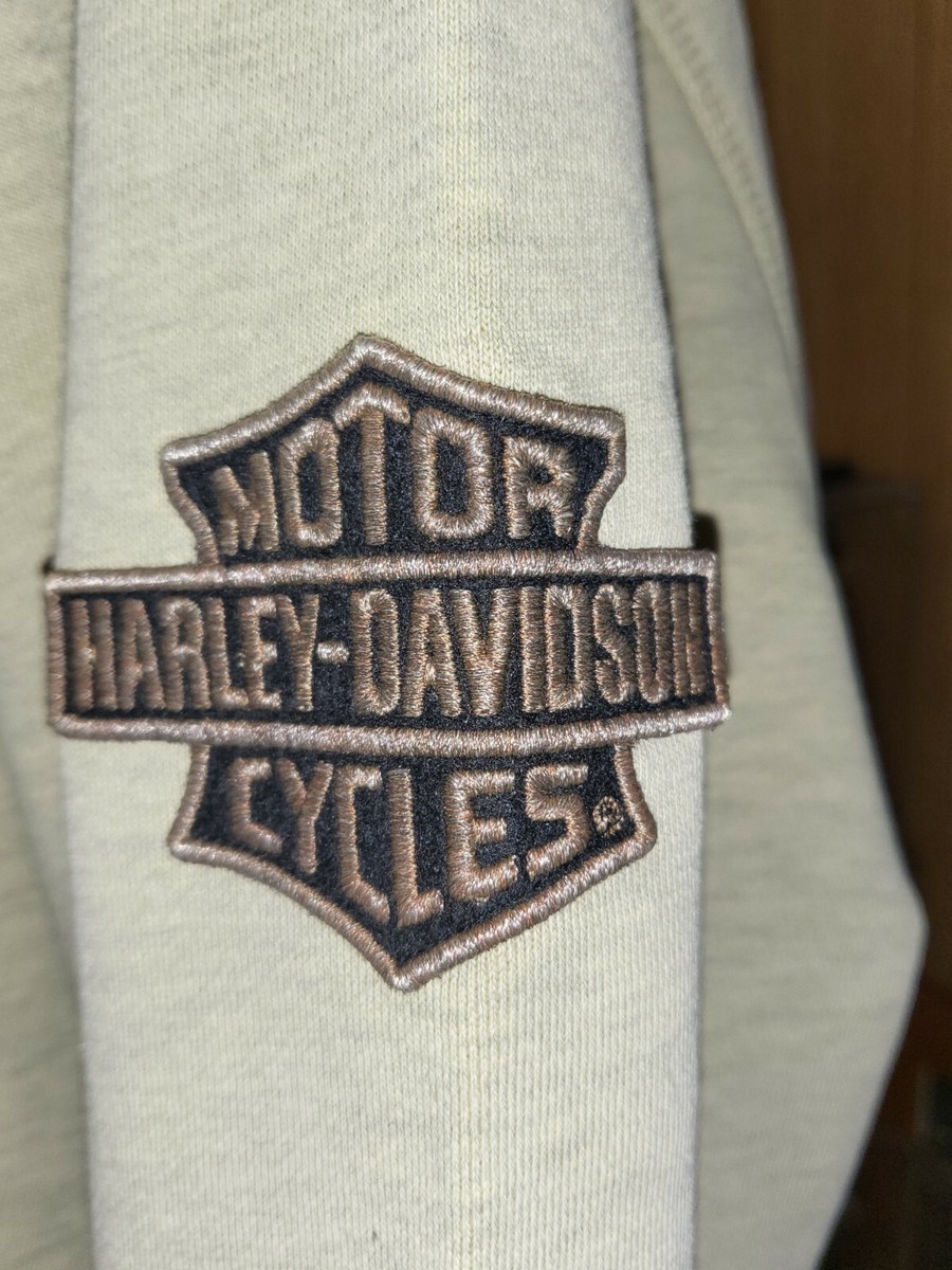 Tシャツ・カットソー IONSEOUL Harley USA Sweatshirt JH059 Harley-Davidson Tan Pullover Sweatshirt Felt Letters 1903