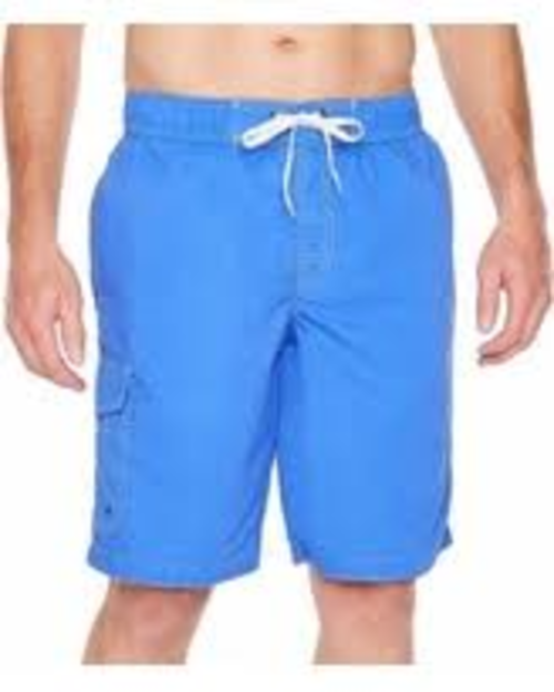 St. John's Bay Men's Cargo Swim Trunks Shorts Dazzling Blue Size XX