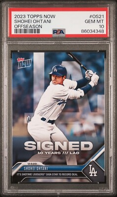 PSA10 Shohei Otani TOPPS NOW Dodgers Tops OS-2 | eBay