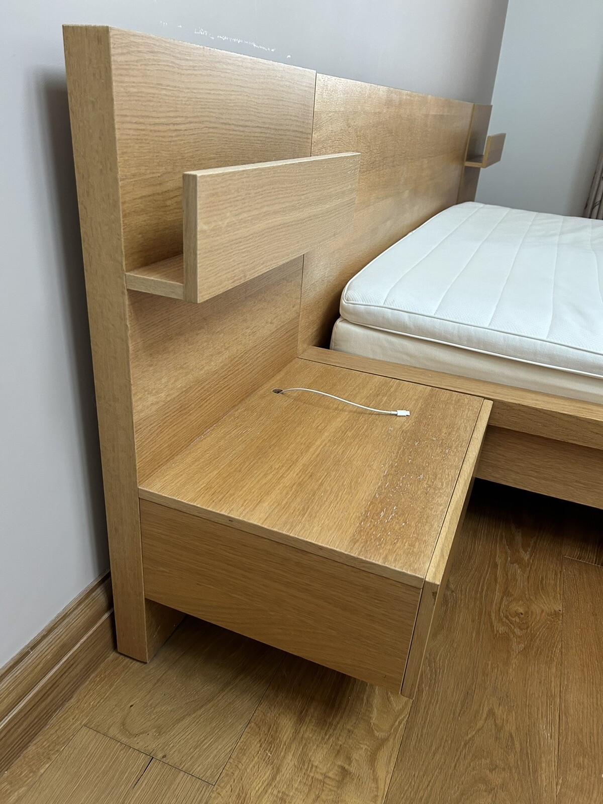 Ikea Malm King Size Bed with side units/drawers eBay