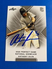 ANTHONY SILVA 2021 LEAF PERFECT GAME AUTO IP SIGNED TCU FROGS GUARDIANS ROOKIE